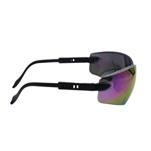 İş Güvenlik Gözlüğü Koruyucu Silikon Burunlu Çapak Gözlük S300 Gökkuşağı