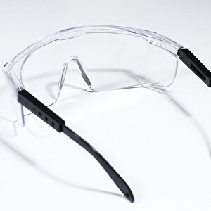 İş Güvenlik Gözlüğü Kulak Ayarlı Koruyucu Çapak Gözlük Şeffaf (12 Adet)