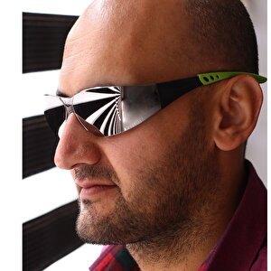 İş Güvenlik Gözlüğü Antifog Buğulanmaz Koruyucu Çapak Gözlük S500 Gümüş