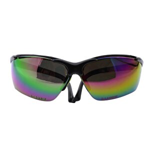 İş Güvenlik Gözlüğü Koruyucu Silikonlu Çapak Gözlük S600 Gökkuşağı