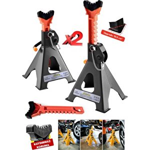 Ri̇co 3 Ton 4 Ayaklı Kriko Standı Araba Araç Sehpası 2 Adet