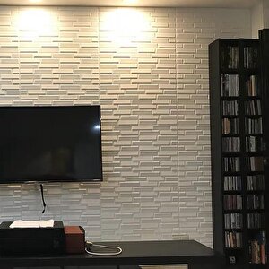 70x38(0,27m2)kendinden Yapışkanlı Beyaz Opak Duvar Paneli Nw55