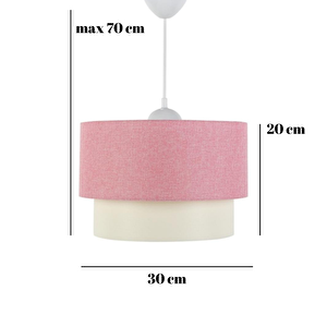 Pasta Tekli Pembe Dokuma Sarkıt Yatak Odası Çocuk Odası Genç Odası Salon Avize