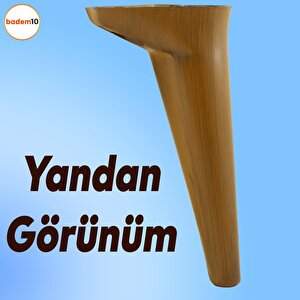 Aspen Lüks Mobilya Kanepe Sehpa Puf Koltuk Ayağı  Kahverengi Ceviz Baza Ayak 24 Cm (4 Adet)