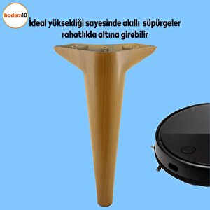 Aspen Lüks Mobilya Kanepe Sehpa Puf Koltuk Ayağı  Kahverengi Ceviz Baza Ayak 24 Cm (4 Adet)