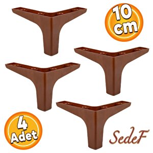 Sedef Lüks Mobilya Kanepe Sehpa Tv Ünitesi Koltuk Ayağı 10 Cm Ahşap Desenli Ayak (4 Adet)