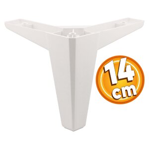 Sedir Lüks Mobilya Kanepe Sehpa Tv Ünitesi Koltuk Ayağı 14 Cm Beyaz Ayak 4 Adet