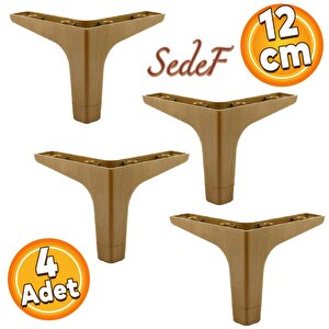 Sedef Lüks Mobilya Kanepe Sehpa Tv Ünitesi Koltuk Ayağı 12 Cm Koyu Ceviz Ayakları (4 Adet)