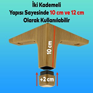 Sedef Lüks Mobilya Kanepe Sehpa Tv Ünitesi Koltuk Ayağı 12 Cm Koyu Ceviz Ayakları (4 Adet)