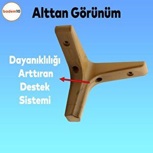 Sedef Lüks Mobilya Kanepe Sehpa Tv Ünitesi Koltuk Ayağı 12 Cm Koyu Ceviz Ayakları (4 Adet)