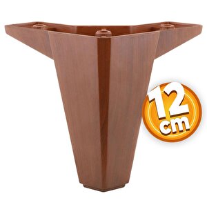 Sedir Lüks Mobilya Kanepe Sehpa Tv Ünitesi Koltuk Ayağı 12 Cm Ahşap Desenli Baza Ayak 4 Adet