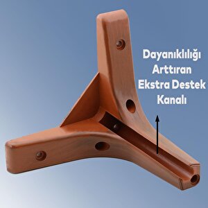 Sedef Lüks Mobilya Kanepe Sehpa Tv Ünitesi Koltuk Ayağı 14 Cm Ahşap Desenli Ayak 4 Adet