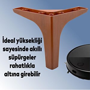 Sedef Lüks Mobilya Kanepe Sehpa Tv Ünitesi Koltuk Ayağı 14 Cm Ahşap Desenli Ayak 4 Adet