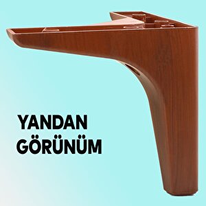 Sedef Lüks Mobilya Kanepe Sehpa Tv Ünitesi Koltuk Ayağı 14 Cm Ahşap Desenli Ayak 4 Adet