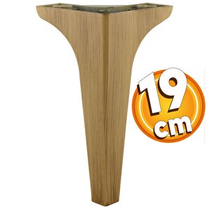 Sedef Lüks Mobilya Kanepe Tv Ünitesi Konsol Koltuk Ayağı 19 Cm Açık Ceviz Ayakları 4 Adet