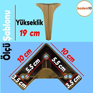 Sedef Lüks Mobilya Kanepe Tv Ünitesi Konsol Koltuk Ayağı 19 Cm Açık Ceviz Ayakları 4 Adet
