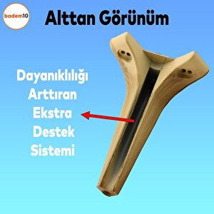 Sedef Lüks Mobilya Kanepe Tv Ünitesi Konsol Koltuk Ayağı 19 Cm Açık Ceviz Ayakları 4 Adet