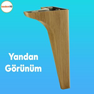 Sedef Lüks Mobilya Kanepe Tv Ünitesi Konsol Koltuk Ayağı 19 Cm Açık Ceviz Ayakları 4 Adet