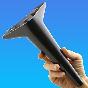 Aspen Lüks Mobilya Kanepe Sehpa Puf Koltuk Ayağı Siyah Baza Ayak  24 Cm (4 Adet)