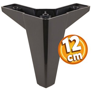Sedir Lüks Mobilya Kanepe Sehpa Tv Ünitesi Koltuk Ayağı 12 Cm Siyah Ayak 4 Adet