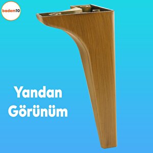 Sedef Lüks Mobilya Kanepe Sehpa Tv Ünitesi Koltuk Ayağı 19 Cm Koyu Ceviz Baza Ayak 4 Adet