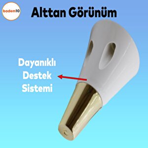 Clara 6'lı Set Mobilya Koltuk Kanepe Baza Yatak Tv Ünite Destek Ayağı 12 Cm Ayakları Krem Gold
