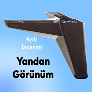 Sedir Lüks Mobilya Kanepe Sehpa Tv Ünitesi Koltuk Ayağı 12 Cm Siyah Baza Ayak 4 Adet