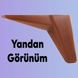Sedir Lüks Mobilya Kanepe Tv Ünitesi Koltuk Ayağı 14 Cm Ahşap Desenli Kahverengi Ayakları 4 Adet