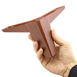 Sedir Lüks Mobilya Kanepe Sehpa Tv Ünitesi Koltuk Ayağı 12 Cm Ahşap Desenli Kahverengi Ayak 4 Adet