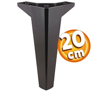 Sedir Lüks Mobilya Kanepe Sehpa Tv Ünitesi Koltuk Ayağı 20 Cm Siyah Baza Ayak 4 Adet