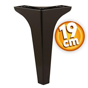 Sedef Lüks Mobilya Kanepe Sehpa Tv Ünitesi Koltuk Ayağı 19 Cm Siyah Baza Ayak 4 Adet