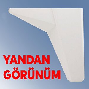 Sedir Lüks Mobilya Kanepe Sehpa Baza Tv Ünitesi Koltuk Ayağı Beyaz 12 Cm Ayak (4 Adet)