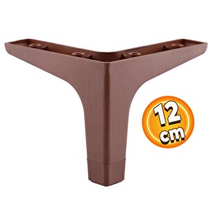 Sedef Lüks Mobilya Kanepe Sehpa Tv Ünitesi Koltuk Ayağı 12 Cm Ceviz Ahşap Desenli Ayak (4 Adet)