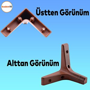 Sedef Lüks Mobilya Kanepe Sehpa Tv Ünitesi Koltuk Ayağı 12 Cm Ceviz Ahşap Desenli Ayak (4 Adet)