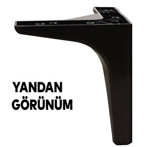 Sedef Lüks Mobilya Kanepe Sehpa Tv Ünitesi Koltuk Ayağı 17 Cm Siyah Ayak 4 Adet