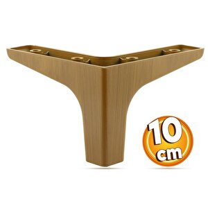 Dolap Mobilya Kanepe Sehpa Tv Ünitesi Koltuk Ayağı 10 Cm Koyu Ceviz Ayakları (4 Adet)