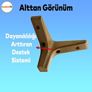 Dolap Mobilya Kanepe Sehpa Tv Ünitesi Koltuk Ayağı 10 Cm Koyu Ceviz Ayakları (4 Adet)