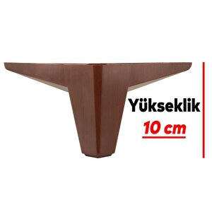 Sedir Lüks Mobilya Kanepe Tv Ünitesi Koltuk Ayağı 10 Cm Ahşap Desenli Kahverengi Ayakları 4 Adet