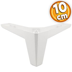 Sedir Lüks Mobilya Kanepe Sehpa Tv Ünitesi Koltuk Ayağı 10 Cm Beyaz Baza Ayak 4 Adet