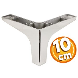 Sedef Lüks Mobilya Kanepe Sehpa Tv Ünitesi Koltuk Ayağı 10 Cm Krom Ayak (4 Adet)