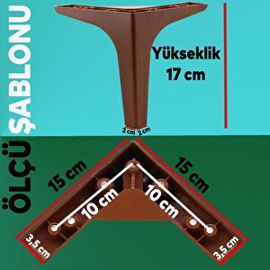 Sedef Lüks Mobilya Kanepe Tv Ünitesi Konsol Koltuk Ayağı 17 Cm Ahşap Desenli Ayakları 4 Adet