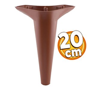 Aspen Lüks Mobilya Kanepe Sehpa Puf Koltuk Ayağı  Kahverengi Baza Ayak 20 Cm (4 Adet)