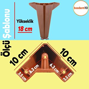 Sedir Lüks Mobilya Kanepe Tv Ünitesi Koltuk Konsol Ayağı 18 Cm Ahşap Desenli Ayakları 4 Adet