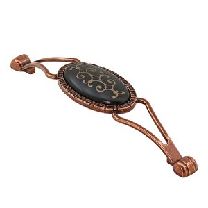 Seçil Çekmece Dolap Kapak Kulpu Kulbu 128 Mm Antik Bakır Metal Kulp (4 Adet)