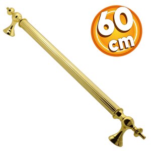 Çukurca Sürgülü Kapı Çekme Kolu Tutma Kulpu Kulbu Çelik Dış Kapı Tutamağı Kol Gol Altın 60 Cm