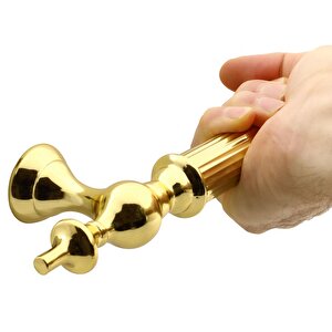 Çukurca Sürgülü Kapı Çekme Kolu Tutma Kulpu Kulbu Çelik Dış Kapı Tutamağı Kol Gol Altın 60 Cm