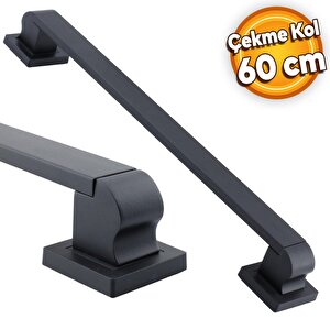 Bersel Çekme Kolu Çelik Kapı Dış Kapı Kolu Tutma Kulbu Siyah Kulp 60 Cm