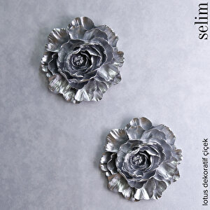 Lotus Dekoratif Çiçek Gümüş