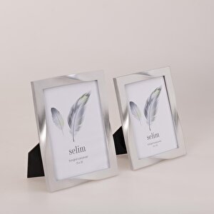 15x20 Curved Çerçeve Gümüş