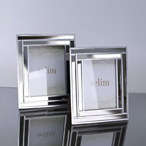 13x18 Lara Aynalı Çerçeve Gümüş